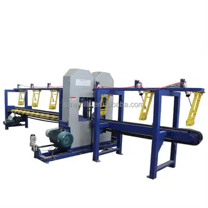 Log cutting twin blades circular saw timber edge trim cut saw wood milling machine