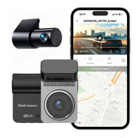 Caméra embarquée triple canal Etoo 4K+1K+2K, enregistreur vidéo de voiture, DVR 3 canaux avec application WiFi, vision nocturne