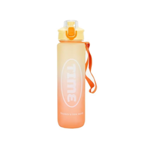 Bouteille d'eau sportive motivante de grande capacité, 1 litre, sans BPA, 32 oz, réutilisable, dégradé givré, avec paille, pour extérieur, gym et fitness