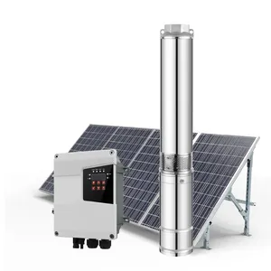 Zri 4 inç fırçasız Dc güneş pompa santrifüj dalgıç güneş enerjili su pompası güneş pompası için derin kuyu Mppt denetleyicisi ile