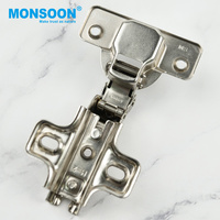 Charnière invisible robuste en fer de 35 mm pour portes, finition nickelée, charnière dissimulée pour meubles