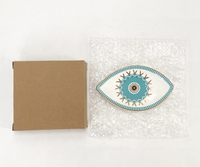 Assiette en céramique de luxe avec motif œil maléfique, design créatif, décorations de table pour mariage et maison, plat à bijoux