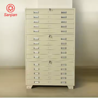 Armoire à plans horizontale durable Sanjian, armoire à dossiers plats en acier, armoire à plans A0 A1 pour le stockage de documents et de plans