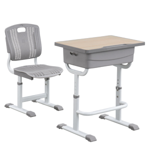 Aula MDF Escritorio Estudiante Escritorio Mesa Muebles Escritorios escolares Mesa de estudio Blanco <span class=keywords><strong>para</strong></span> un solo estudiante Personalizado - Product Image 2