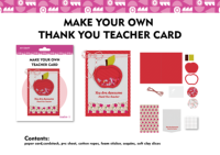 Kit de fabrication de cartes de remerciement DIY pour enseignants, jouet artisanal pour enfants : carte à secouer en forme de pomme, cadeau de reconnaissance pour les enseignants
