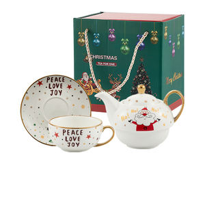 <span class=keywords><strong>Set</strong></span> di teiere in ceramica serie natalizia 1 pentola 1 tazza da tè in ceramica e piattino tè in ceramica all'ingrosso per un <span class=keywords><strong>Set</strong></span> - Product Image 5