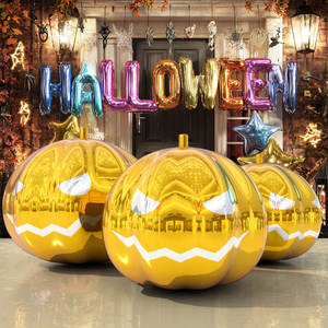 מראה מתנפח דוב ענק מתכתי מבריק בלון pvc תחום אירוע קישוט אביזרים חתונה מותאם אישית סיטונאי - Product Image 5