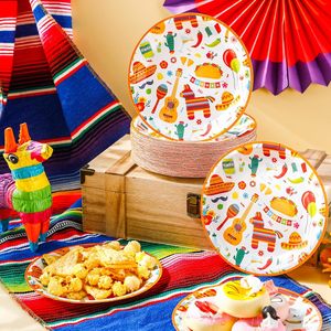 แผ่นกระดาษดีไซน์เม็กซิกันเฟียสต้าทันสมัย9ชิ้นส่งตรงจากโรงงานสำหรับตกแต่งงานปาร์ตี้ - Product Image 3