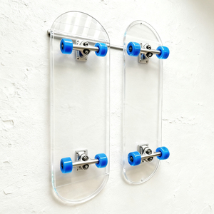 <span class=keywords><strong>Skateboard</strong></span> in Acrilico Trasparente con Ruote, Espositore Decorativo da Parete, <span class=keywords><strong>Skateboard</strong></span> da Surf Personalizzabili all'Ingrosso - Product Image 4