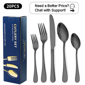 Gemei thép không gỉ dao kéo Hot Bán sang trọng 20/24 cái vàng <span class=keywords><strong>Flatware</strong></span> Set <span class=keywords><strong>Flatware</strong></span> Set thép không gỉ đám cưới thiết lập dao kéo - Product Image 2
