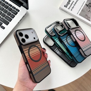 Étui de téléphone portable magnétique en cuir PU de haute qualité pour iPhone 18 17 16 15 Pro Max, texture lin, coque arrière rigide antichoc - Product Image 3