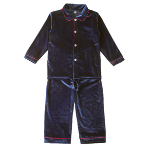 Vêtements de nuit d'hiver en velours vintage Ensemble 2 pièces de <span class=keywords><strong>pyjama</strong></span> de Noël pour bébés filles et enfants garçons - Product Image 6