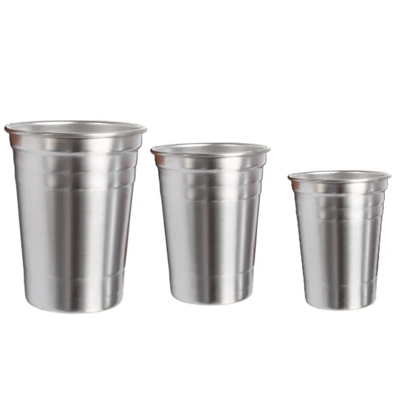 Harga kompetitif 20oz Tumbler Stainless Steel Logo Metal Tumbler cangkir Stainless Steel Pint Cup Stadium Aluminium Pong Cup merah