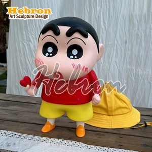 Maßgefertigte Lebensgroße Fiberglas-Statue von Crayon Shin <span class=keywords><strong>Chan</strong></span> Sammlerstück Anime-Cartoon-Figur Wohndekoration - Product Image 4
