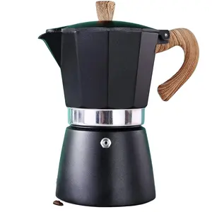 New products to market for 2024 black aluminium portable Mocha Pot Espresso Coffee Maker espresso coffee maker bialetti moka