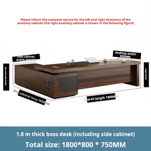 Luxury <strong>Extendable</strong> Wooden Executive <strong>Desk</strong> for Home Office Use Crafted From Wood with Ergonomic Features and Modern Style - Product Image 3
