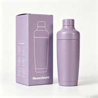 Shaker à cocktails isotherme anti-transpiration de 20 oz avec couvercle, shaker à martini en acier inoxydable 304 à double paroi avec filtre intégré