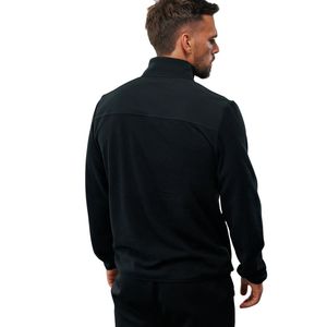 Sudadera de Forro Polar Negro para Hombre, con Cierre de Cremallera de un Cuarto, Manga Larga, Térmica, para Entrenamiento al Aire Libre, Ropa Deportiva de Invierno - Product Image 3