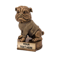 Trofeo de Bulldog de Resina WeiVista, Figura Personalizada de Mascota, Fabricante de Premios, Proveedor Mayorista de Fábrica