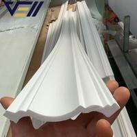 VELL Profilé de plinthe en polystyrène blanc apprêté en gros, moulure de plinthe murale en PVC