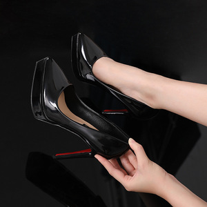 Chaussures à talons hauts pour femmes, nouveau style 2025, bout pointu, <span class=keywords><strong>plateforme</strong></span> imperméable, talon fin 12 cm, chaussures simples pour femmes, <span class=keywords><strong>petite</strong></span> taille 32/33 - Product Image 2