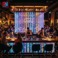 Comptoir de bar avec panneau à bulles en acrylique et éclairage RGB, tables de bar commerciales, mobilier de bar pour salon, boîte de nuit, restaurant