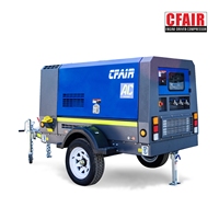 CFAIR 185CFM 5.2m3/min 7Bar 101.5PSI Compresseur d'air à vis entraîné par moteur pour la location Sablage Jack Marteau Air Tool Diesel Road