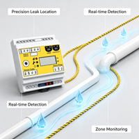 Contrôleur de détection de fuite d'eau Tuya Smart App avec alarme sonore RS485 Modbus RTU sur rail DIN pour centres de données/salle de serveurs/salles informatiques