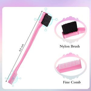 Juego de 3 peines de nailon portátiles multicolor personalizados al por mayor para control de bordes y cepillos de cola de rata - Ecológico, duradero y a la moda - Product Image 4