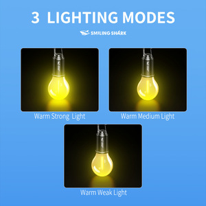 Smiling Shark LED Camping Lamp Warm <b>Light</b> <b>Rechargeable</b> <b>USB</b> Outdoor - Product Image 2