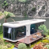 Capsule spatiale moderne personnalisée de luxe pour le tourisme culturel et créatif, idéale pour le glamping, les séjours à domicile, les bureaux et les espaces mobiles extérieurs