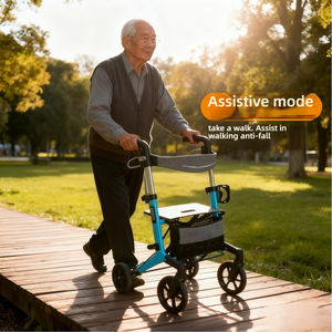 Silla de ruedas eléctrica inteligente con joystick de <span class=keywords><strong>360</strong></span> grados, plegable, para personas con discapacidad. - Product Image 3