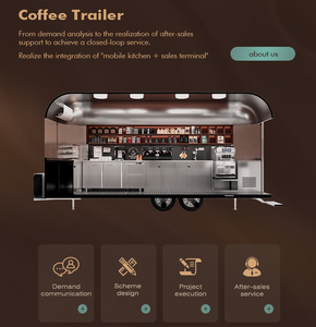 Food Truck in Alluminio per Ristorazione Completamente Attrezzato, Chiosco <span class=keywords><strong>Mobile</strong></span> Prefabbricato per Sandwich, Taco e Caffè - Product Image 5