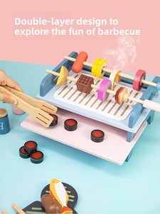 Jouet de <span class=keywords><strong>cuisine</strong></span> multifonctionnel en bois pour enfants, maison de jeu transfrontalière, barbecue de <span class=keywords><strong>simulation</strong></span> amusant, petit réchaud pour tout âge - Product Image 6