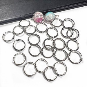 Alloy <b>Beaded</b> Ring For Ring Making Gold <b>Silver</b> Antique <b>Silver</b> Round Zinc Alloy Plated Jewelry Findings Components - Product Image 3