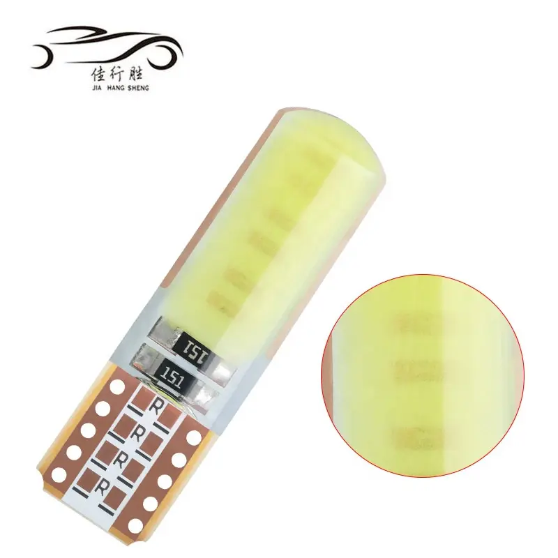 Silikon Tipe Baru Bohlam Lampu Pelat Lisensi Sisi LED 194 168 W5W COB T10 Daya Tinggi 12SMD 6smd 12V