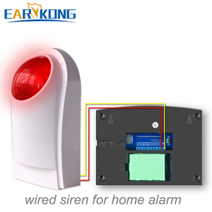 12V Cáp Âm Thanh Ánh Sáng Báo Động Có Dây <span class=keywords><strong>Strobe</strong></span> Siren Đối Với Trang Chủ Hệ Thống Báo Động Chống Trộm - Product Image 2