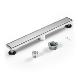 Grille de drain de douche linéaire à sortie verticale, design moderne, bonne qualité, grille encastrable amovible - Product Image 1