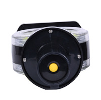 Feux de signalisation solaires clignotants OWLEYE 12 LED avec support de montage SWLN12, poteau de barrière, portée visuelle de 800 m, matériau PC/ABS