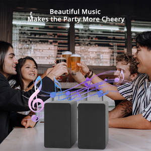 Altavoz de estantería activo SR04 PRO con sonido <span class=keywords><strong>HD</strong></span> de 100W, compatible con tarjeta TF, disco U, función AUX TWS, luz RGB, resistente al agua, ideal para fiestas. - Product Image 2