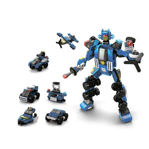 Creator 6 en 1 Super Robot juego de bloques de construcción con coche/camión/avión/vehículo DIY construcción Mech Warrior juguete para regalo para niños - Product Image 3