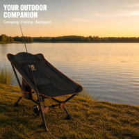 Chaise de camping pliable à dossier haut VT, cadre en aluminium 7075, tissu Oxford 600D, légère, portable, design moderne, pour voyages et pique-niques