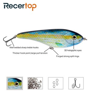 Recertop sinking hard big freshwater pike fishing lures slider jerk - Product Image 6