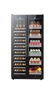 Ультратонкий двухтемпературный шкаф для вина и чая, деревянный материал с постоянным охлаждением для красного вина для вечеринки - Product Image 3