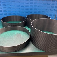 Coque de tambour personnalisée en fibre de carbone 3K pour fabrication de tambour à main professionnel DIY