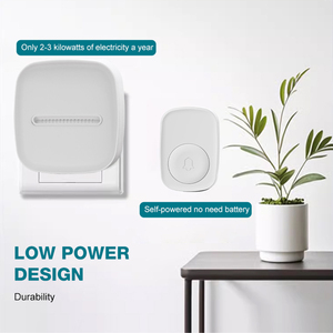 Sonnette <span class=keywords><strong>sans</strong></span> <span class=keywords><strong>fil</strong></span> en gros d'usine, 55 mélodies, <span class=keywords><strong>portée</strong></span> de 200 m, étanche IP44, pour appartements, prise US/EU/UK/AU - Product Image 4