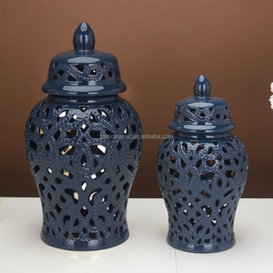 <span class=keywords><strong>Vase</strong></span> en céramique de la foire de Canton J135 Europe sculpture en céramique temple d'or pot à gingembre fabrication en porcelaine pot de champion évidé - Product Image 5