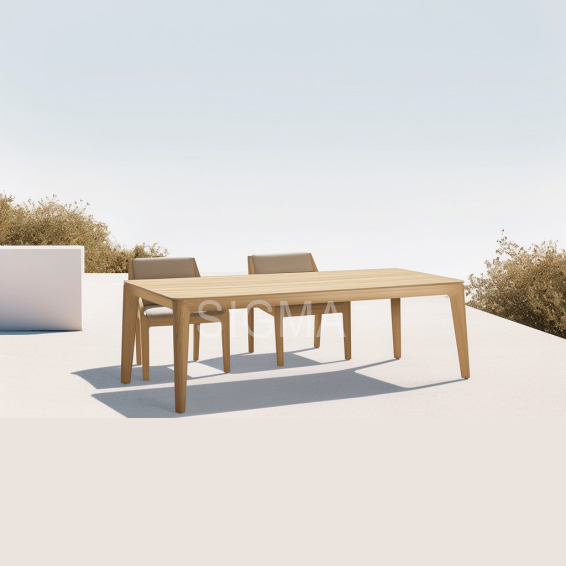 2023 Luxury Outdoor Furniture  Leisure Restaurant Furniture Dining Comfortable Teak Table