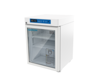 Réfrigérateur médical vertical 75L, 2~8 degrés Celsius, en acier inoxydable, avec contrôle par microprocesseur et système de refroidissement par air, pour hôpitaux et laboratoires