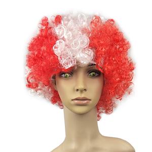2026 Copa de fútbol Bandera nacional Peluca de color Suministros para fiestas de invierno <span class=keywords><strong>Afro</strong></span> Headgear Carnival Festival Props para adultos Fan peluca - Product Image 4